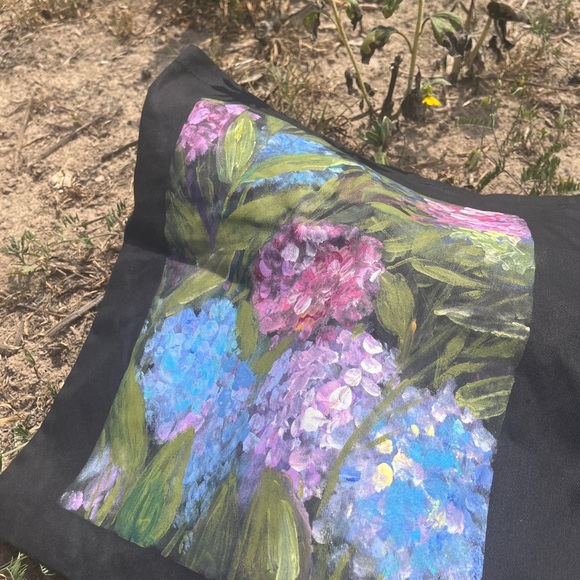 Handpainted eco friendly shoppers tote - Picture 7 of 7